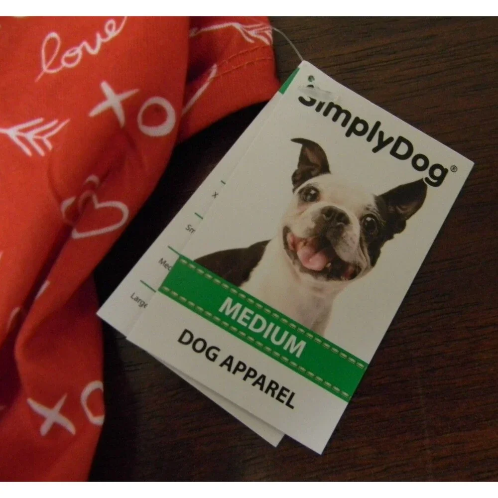 SimplyDog Love Heart Valentine Apparel Sz Medium Dachshund Terrier Pug NWT